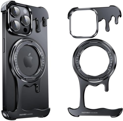 Metal Liquid Minimal 360° Rotatable Magnetic Frameless Ring Case photo review