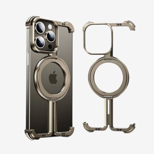 Aluminum Shockproof Frameless Rotatable Ring Holder Metal Case photo review