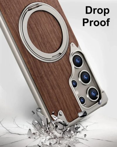 WoodGuard MagSafe Case with 360° Rotating Protection Kickstand photo review